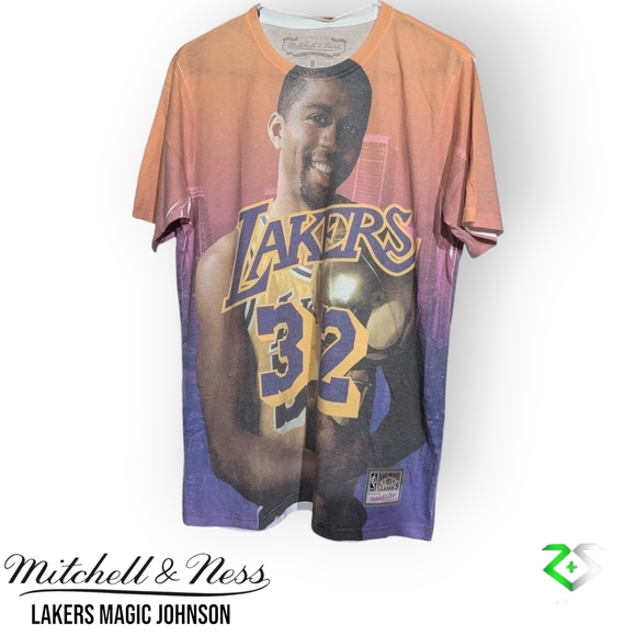 Mitchell & Ness Hardwood Classics Magic Johnson T-shirt Med NWT - Picture 3 of 7